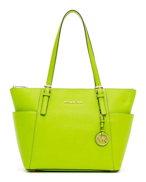 michael kors neon green backpack|michael kors green tote bag.